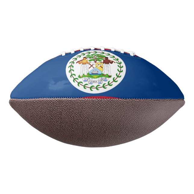 Balón De Fútbol Americano Fútbol patrioamericano con bandera de Belice (Girado 270)