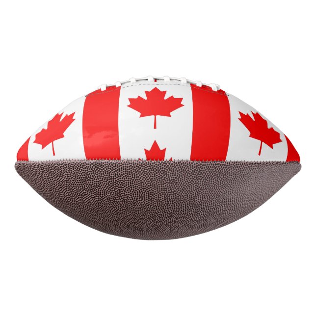 Balón De Fútbol Americano Fútbol patrioamericano con bandera de Canadá (Girado 270)