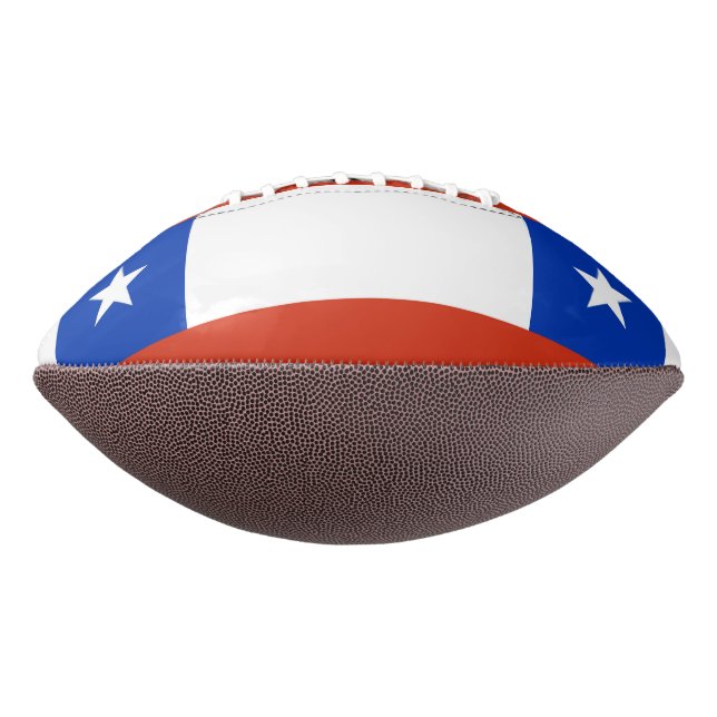 Balón De Fútbol Americano Fútbol patrioamericano con bandera de Chile (Girado 270)