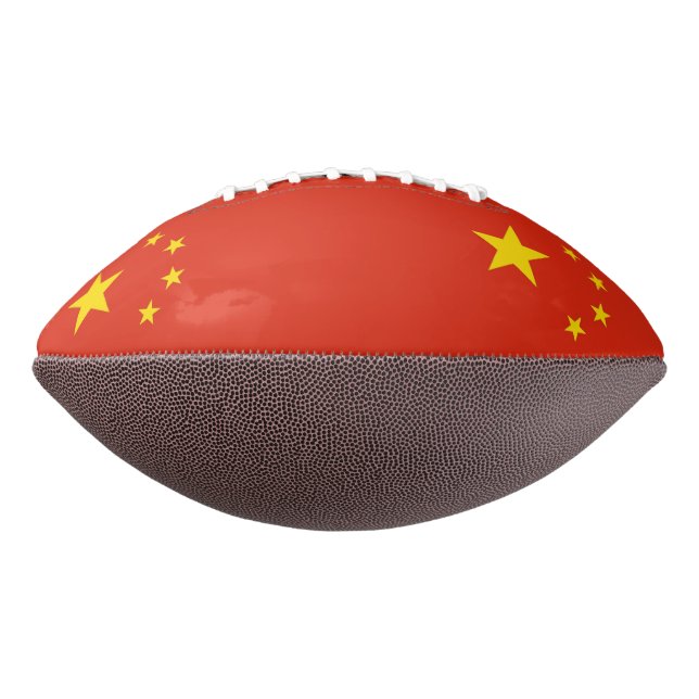 Balón De Fútbol Americano Fútbol patrioamericano con bandera de China (Girado 270)