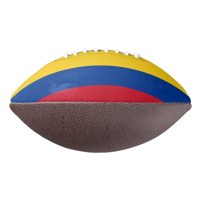 Balón De Fútbol Americano Fútbol patrioamericano con bandera de Colombia (Girado 270)