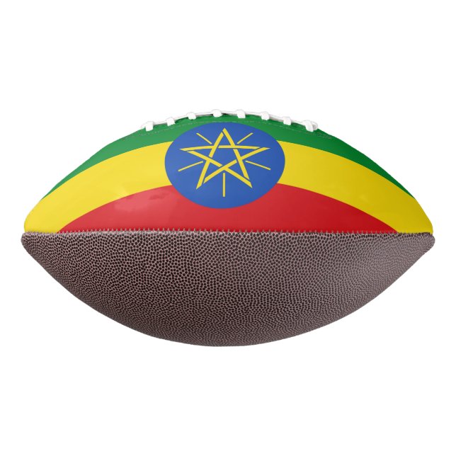 Balón De Fútbol Americano Fútbol patrioamericano con bandera de Etiopía (Girado 270)