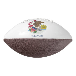 Balón De Fútbol Americano Fútbol patrioamericano con bandera de Illinois