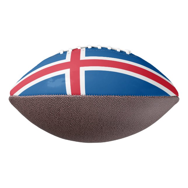 Balón De Fútbol Americano Fútbol patrioamericano con bandera de Islandia (Girado 270)