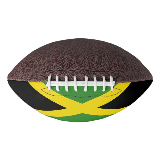 Balón De Fútbol Americano Fútbol patrioamericano con bandera de Jamaica (Anverso)
