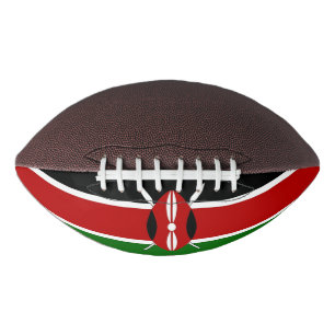 Balón De Fútbol Americano Fútbol patrioamericano con bandera de Kenia