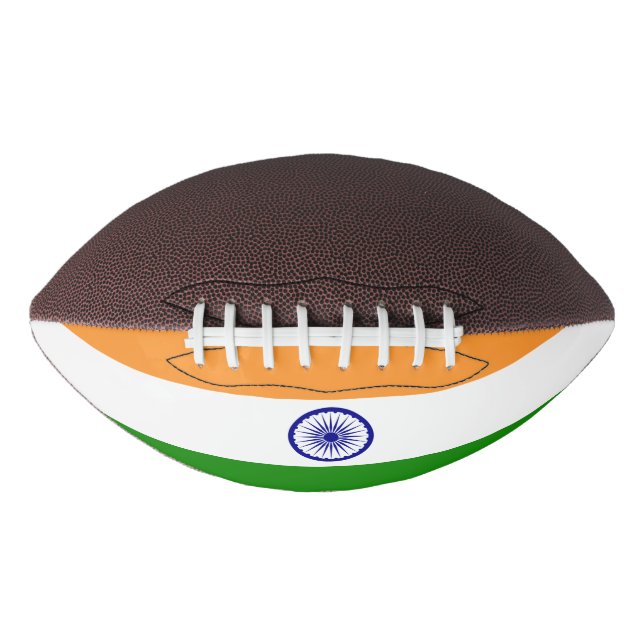 Balón De Fútbol Americano Fútbol patrioamericano con bandera de la India (Anverso)