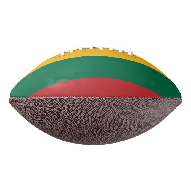 Balón De Fútbol Americano Fútbol patrioamericano con bandera de Lituania (Girado 270)
