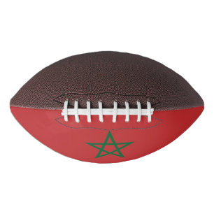 Balón De Fútbol Americano Fútbol patrioamericano con bandera de Marruecos