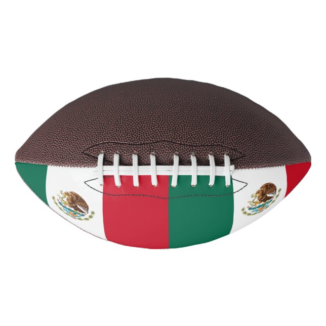 Balón De Fútbol Americano Fútbol patrioamericano con bandera de México (Anverso)