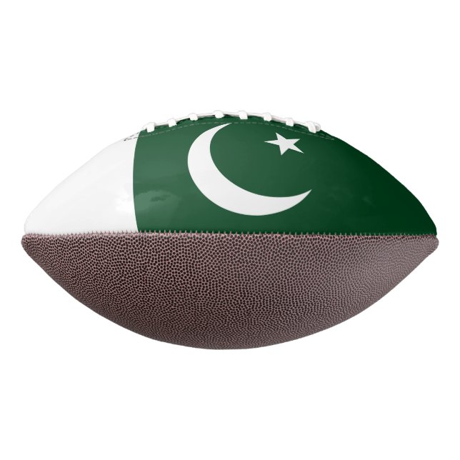 Balón De Fútbol Americano Fútbol patrioamericano con bandera de Pakistán (Girado 270)