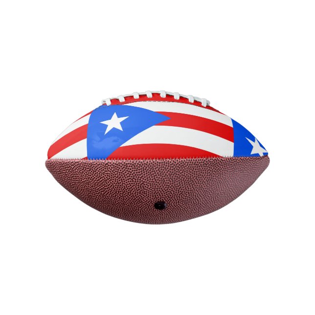 Balón De Fútbol Americano Fútbol patrioamericano con bandera de Puerto Rico (Girado 270)