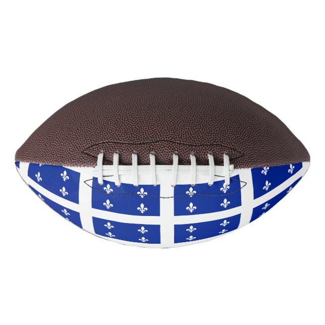Balón De Fútbol Americano Fútbol patrioamericano con bandera de Quebec (Anverso)
