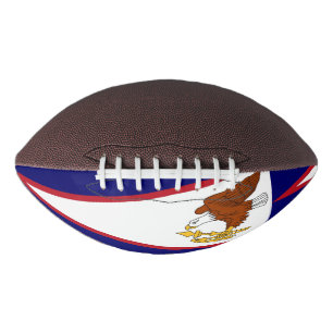 Balón De Fútbol Americano Fútbol patrioamericano con bandera de Samoa