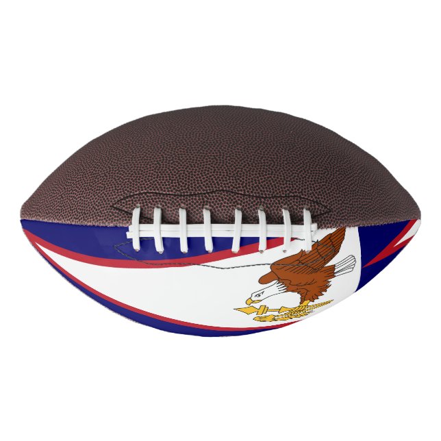 Balón De Fútbol Americano Fútbol patrioamericano con bandera de Samoa (Anverso)