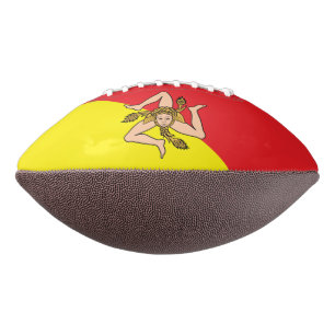 Balón De Fútbol Americano Fútbol patrioamericano con bandera de Sicilia