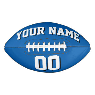Balón De Fútbol Americano Fútbol Personalizado AZUL BLANCO Y NEGRO