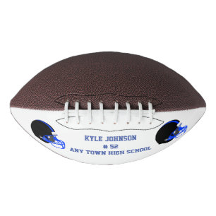 Balón De Fútbol Americano Fútbol personalizado azul y negro