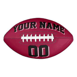 Balón De Fútbol Americano Fútbol Personalizado BLANCO Y NEGRO MAROON