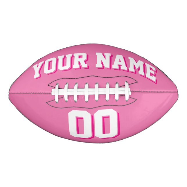 Balón De Fútbol Americano Fútbol Personalizado bonito Y BLANCO (Anverso)