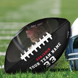 Balón De Fútbol Americano Fútbol personalizado con nombre, número, equipo y 
