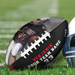 Balón De Fútbol Americano Fútbol personalizado con nombre, número, equipo y 