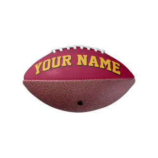Balón De Fútbol Americano Fútbol Personalizado Mini MAROON Y GOLD