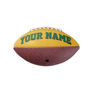 Balón De Fútbol Americano Fútbol Personalizado Mini ORO Y VERDE