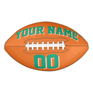 Balón De Fútbol Americano Fútbol Personalizado VERDE Y BLANCO naranja