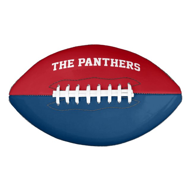 Balón De Fútbol Americano Fútbol rojo, blanco y azul Personalizado (Anverso)