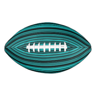 Balón De Fútbol Americano Fútbol verde azulado en franjas negras