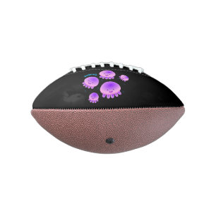Balón De Fútbol Americano Gallito rosa morado kawaii personalizado