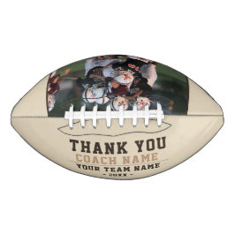 Balón De Fútbol Americano Gracias Coach Team Name Photo