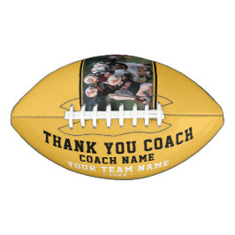 Balón De Fútbol Americano Gracias, entrenador, nombre del equipo y foto del 