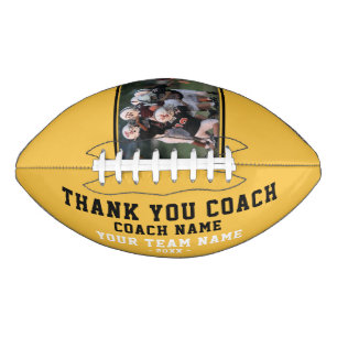 Balón De Fútbol Americano Gracias, entrenador, nombre del equipo y foto del