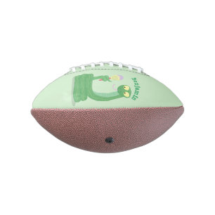 Balón De Fútbol Americano Graciosa serpiente verde con maraca personalizado