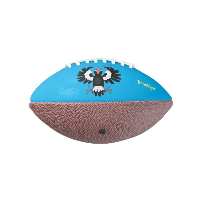 Balón De Fútbol Americano Gracioso ilustracion de personalizado magpie austr (Girado 270)