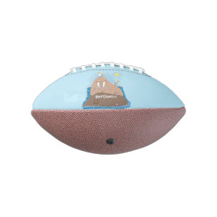 Balón De Fútbol Americano Gracioso ilustracion personalizado de moras felice