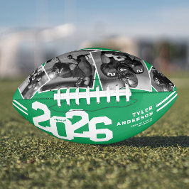 Balón De Fútbol Americano Graduación Senior 2025 4 Photo Green