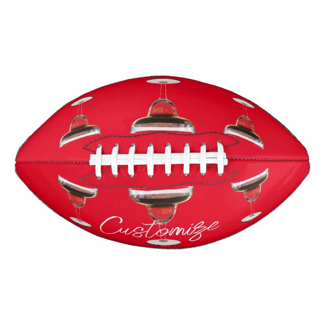Balón De Fútbol Americano Gran bebida de cóctel Margarita Roja Thunder_Cove (Anverso)
