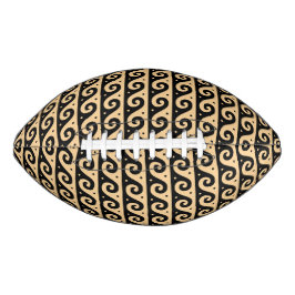 Balón De Fútbol Americano Greca, Patrón de Onda Mediterránea, Marrón