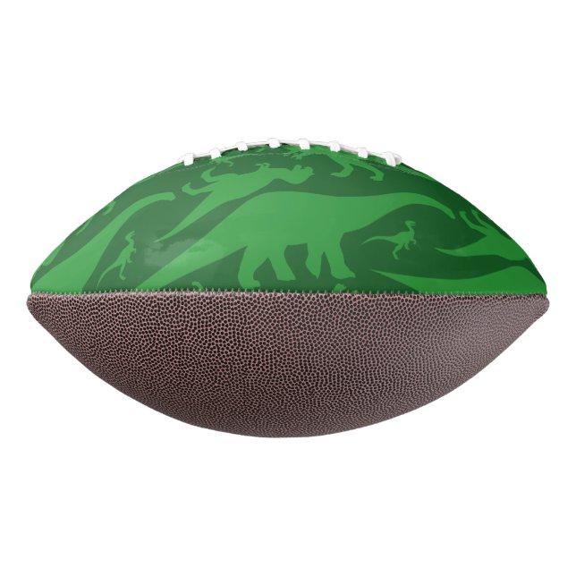 Balón De Fútbol Americano Green Dinosaur Pattern (Girado 270)