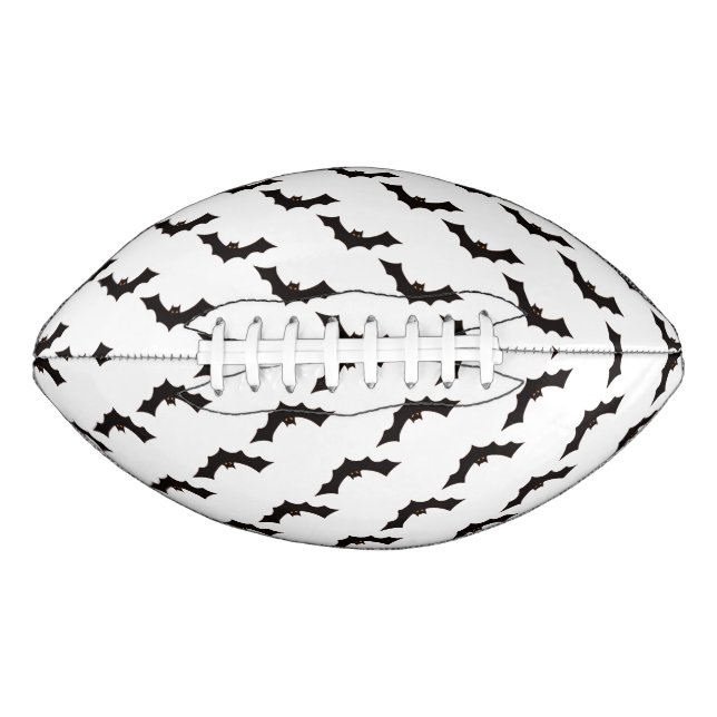 Balón De Fútbol Americano Halloween, Patrón De Murciélagos, Truco O Tratamie (Anverso)