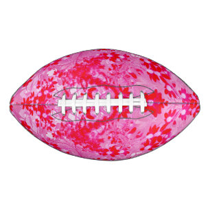 Balón De Fútbol Americano Hermosas Flores Rojas