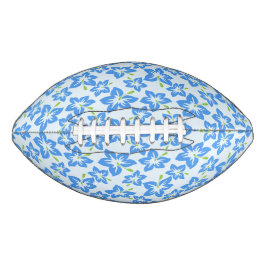 Balón De Fútbol Americano Hibisco Azul, Flores Azules, Patrón De Flores