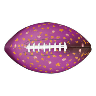 Balón De Fútbol Americano Hojas y Rosas de otoño