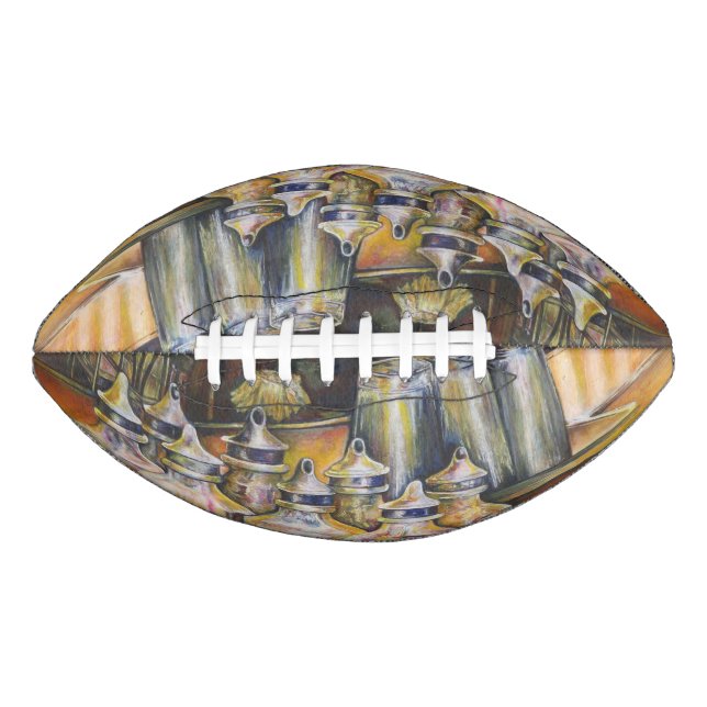 Balón De Fútbol Americano Ideografía de la luz dorada (Anverso)