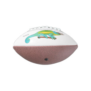 Balón De Fútbol Americano Ilustracion chameleon personalizado de Jackson