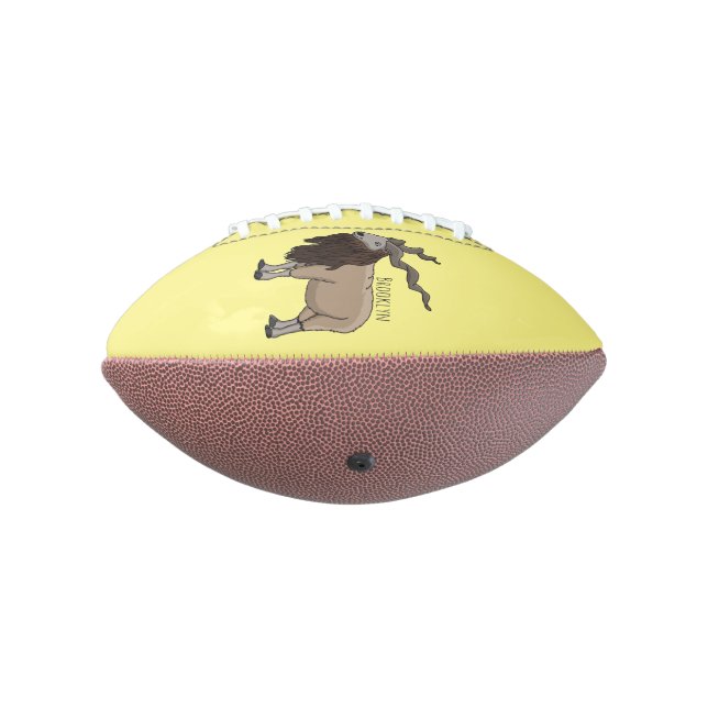 Balón De Fútbol Americano Ilustración de dibujos animados de cabra Markhor (Girado 270)