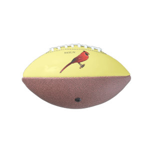Balón De Fútbol Americano Ilustración de dibujos animados de cardenal norteñ